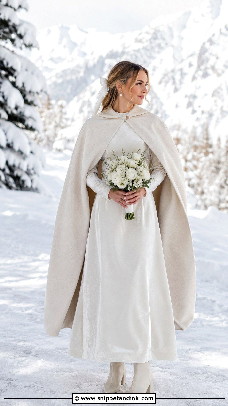 Winter Velvet Eloping Wedding Dress - Snippet and Ink - 20 Eloping Wedding Dress Ideas