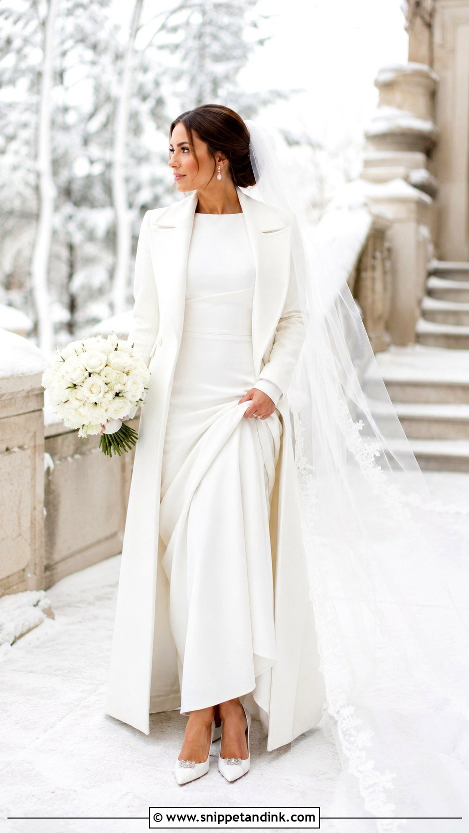 Winter Wedding Dress Outfit - Snippet and Ink - 25 Wedding Outfit for Bride Ideas
