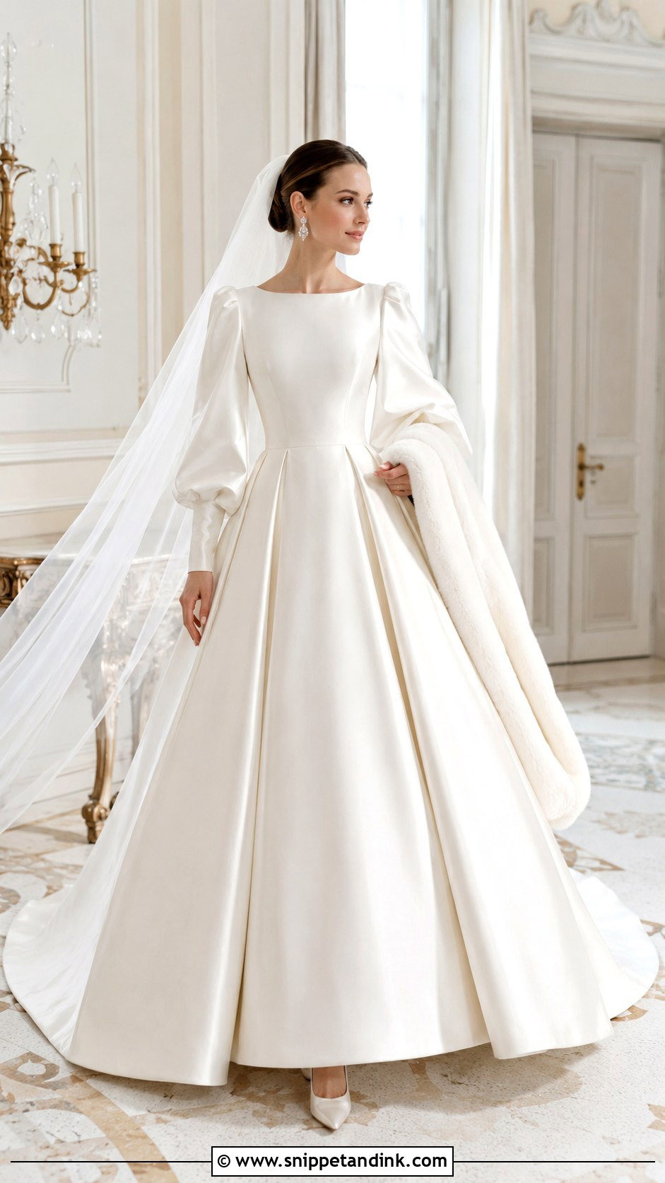 Winter Wedding Dress With Big Sleeves - Snippet and Ink - 20 Big Sleeve Wedding Dress Ideas