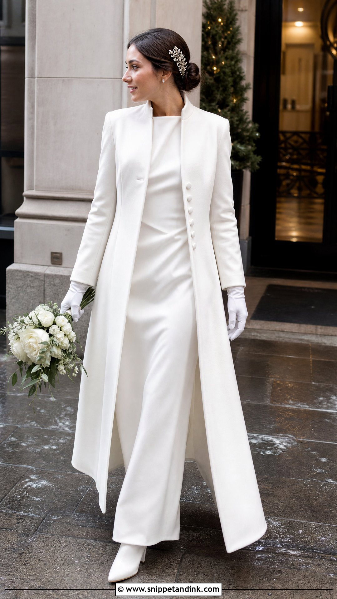Winter Wedding Dress With Bridal Coat - Snippet and Ink - 20 Wedding Dress for Winter Ideas