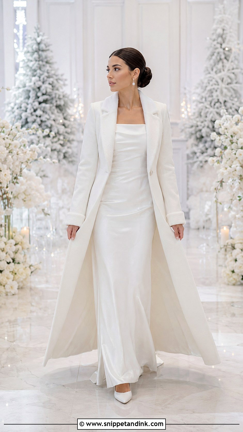 Winter Wedding Dress With Detachable Bridal Coat - Snippet and Ink - 25 Two in One Wedding Dress Ideas