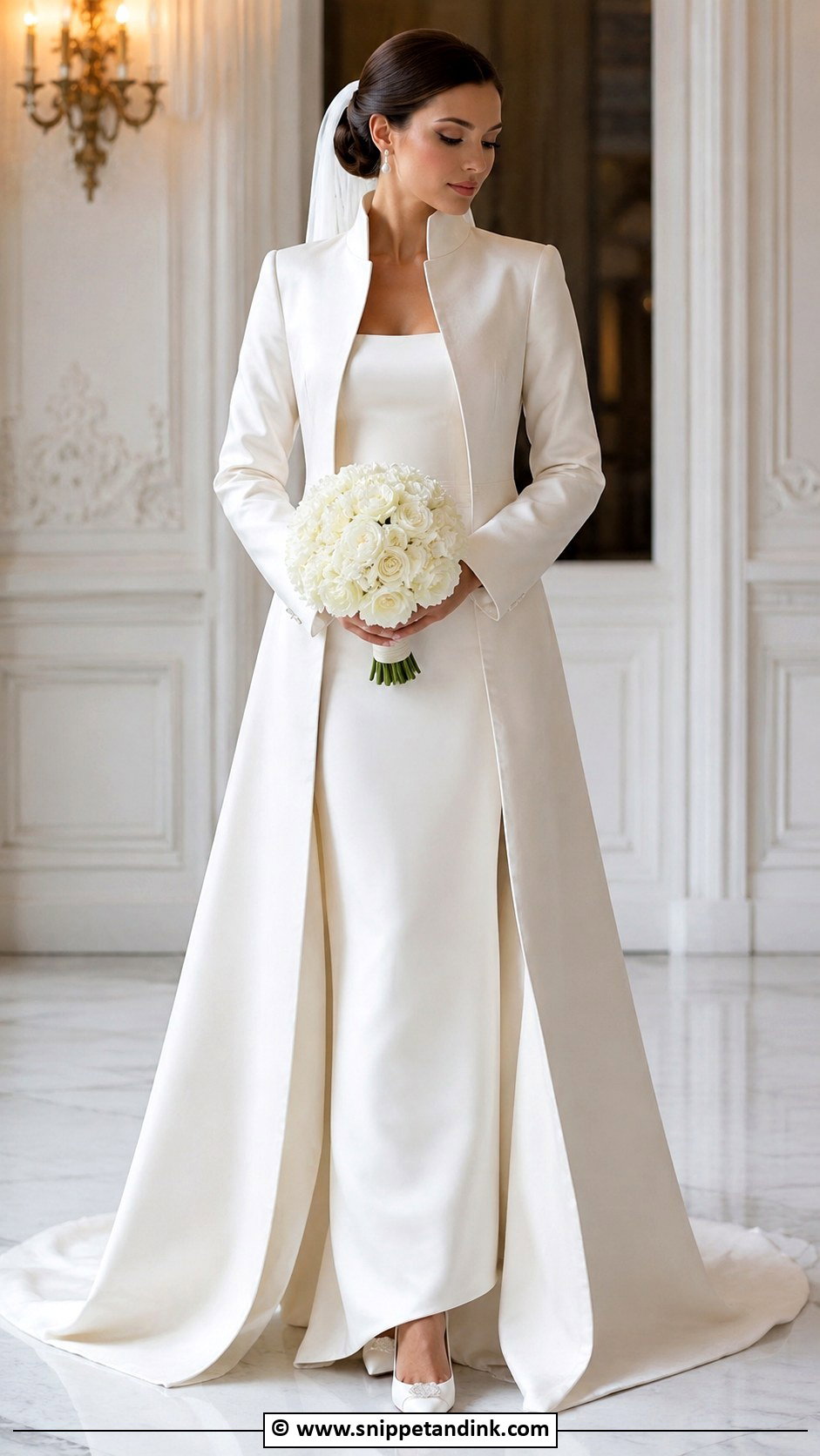 Winter Wedding Dress With Detachable Coat - Snippet and Ink - 30 2 in 1 Wedding Dress Ideas