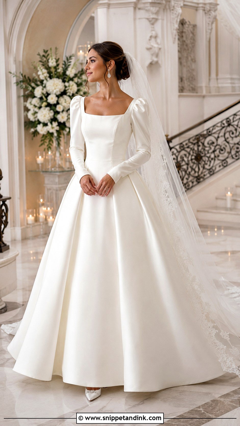 Winter Wedding Dress With Detachable Velvet Sleeves - Snippet and Ink - 20 Wedding Dress with Detachable Sleeves