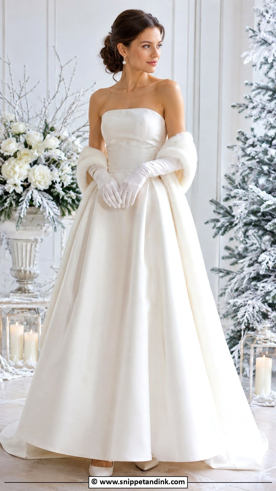 Winter Wedding Dress With Gloves - Snippet and Ink - 30 Wedding Dress with Gloves Ideas