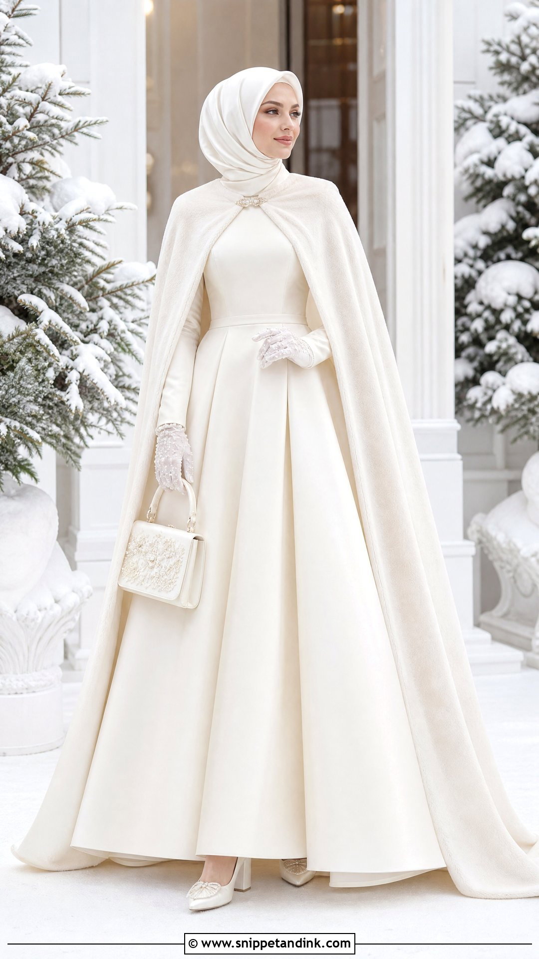 Winter Wedding Dress With Hijab And Cape - Snippet and Ink - 20 Wedding Dresses with Hijab