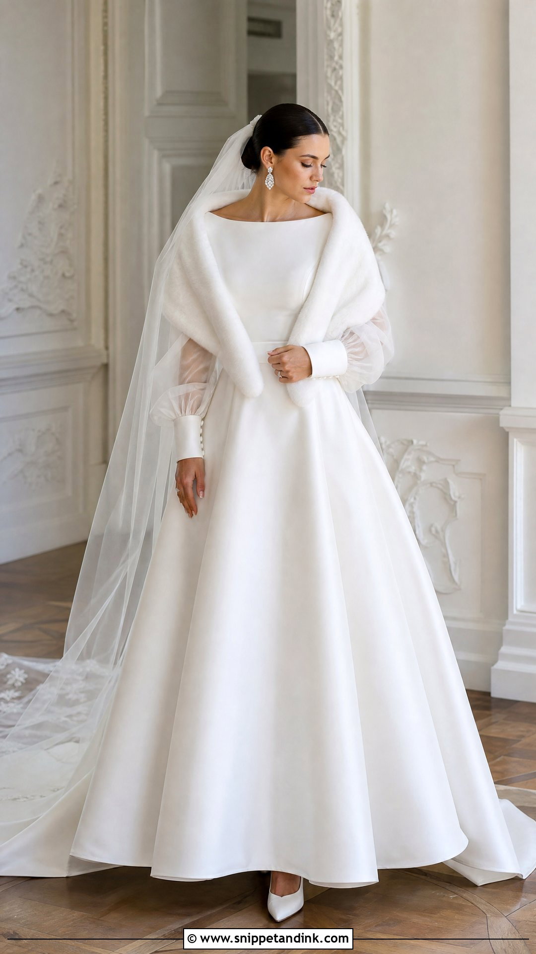 Winter Wedding Dress With Organza Sleeves - Snippet and Ink - 20 Wedding Dresses Flowy Sleeves