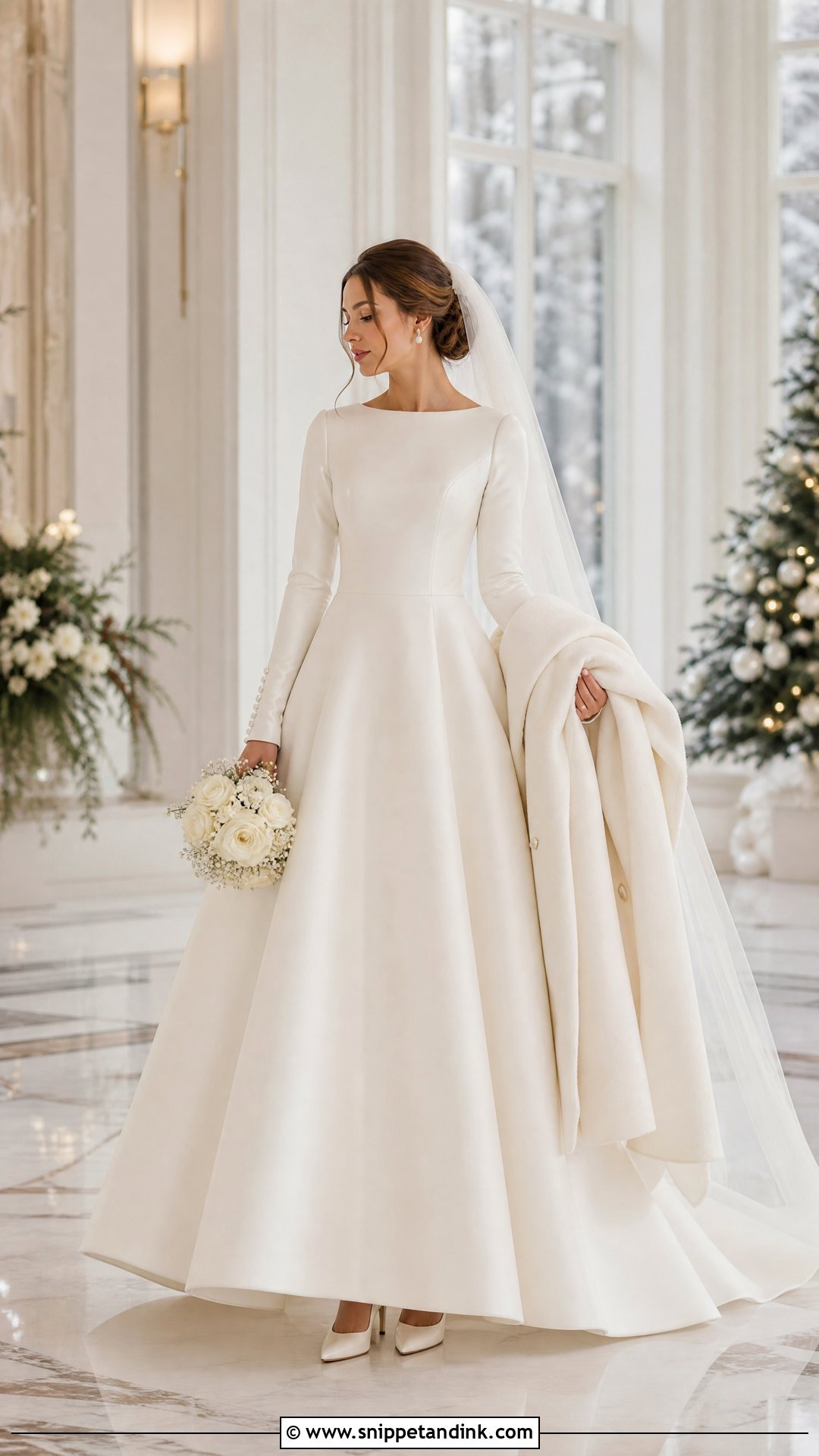 Winter Wedding Dress With Removable Satin Sleeves - Snippet and Ink - 20 Wedding Dress with Removable Sleeves