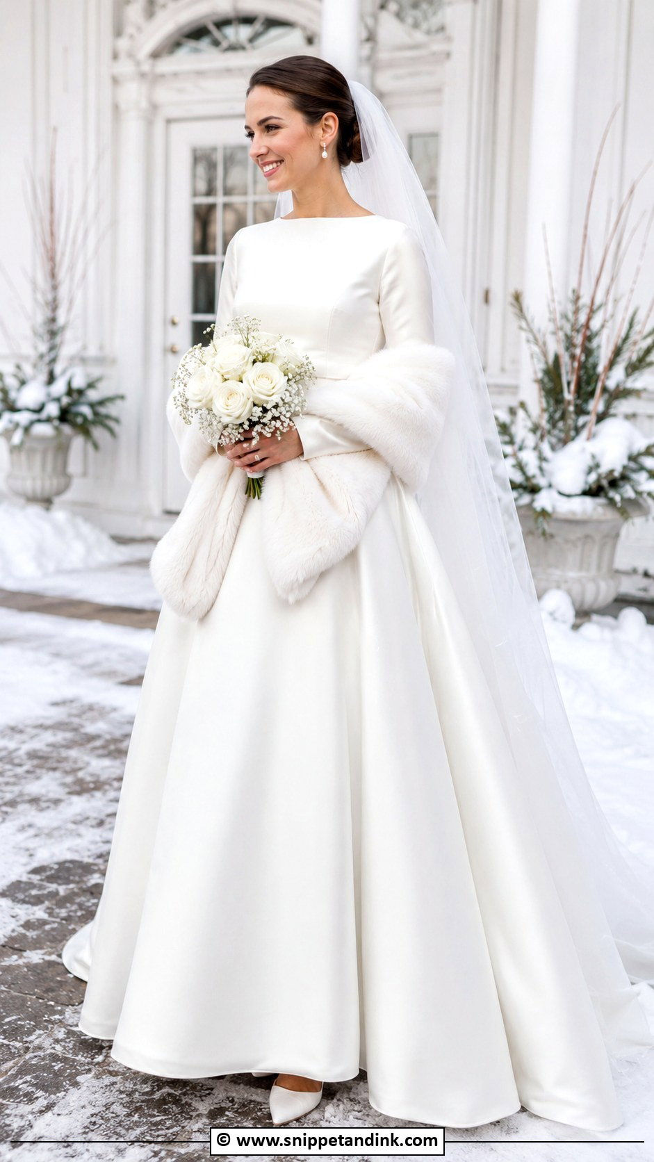 Winter Wedding Gown With Sleeves - Snippet and Ink - 30 Wedding Gowns with Sleeves