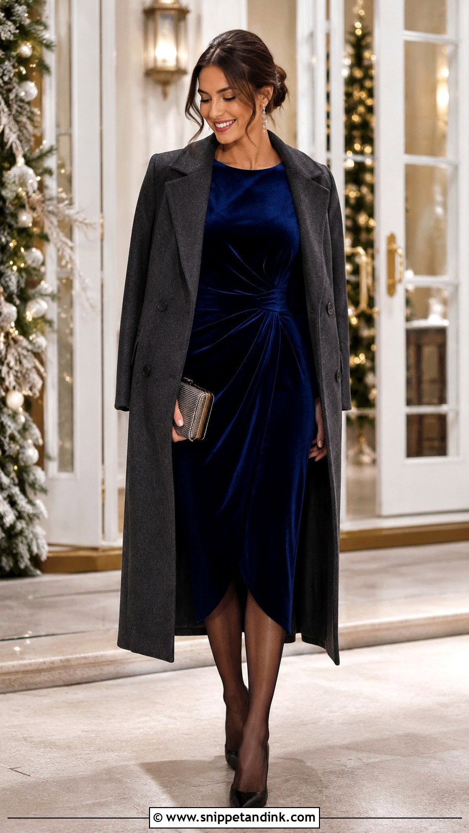 Winter Wedding Guest Velvet Dress Outfit - Snippet and Ink - 20 Fashion Wedding Ideas