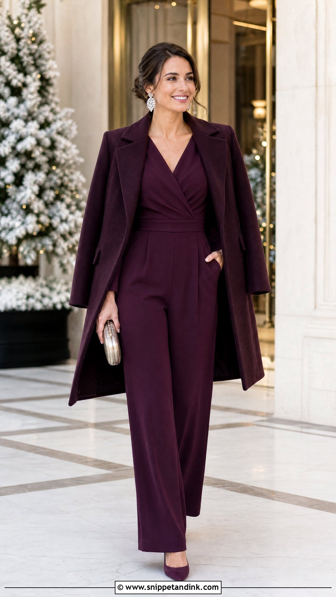 Winter Wedding Jumpsuit Outfit - Snippet and Ink - 25 Attending Wedding Outfit Ideas