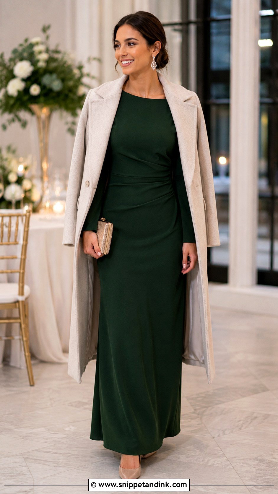 Winter Wedding Long Sleeve Dress Outfit - Snippet and Ink - 30 Wedding Fits Ideas