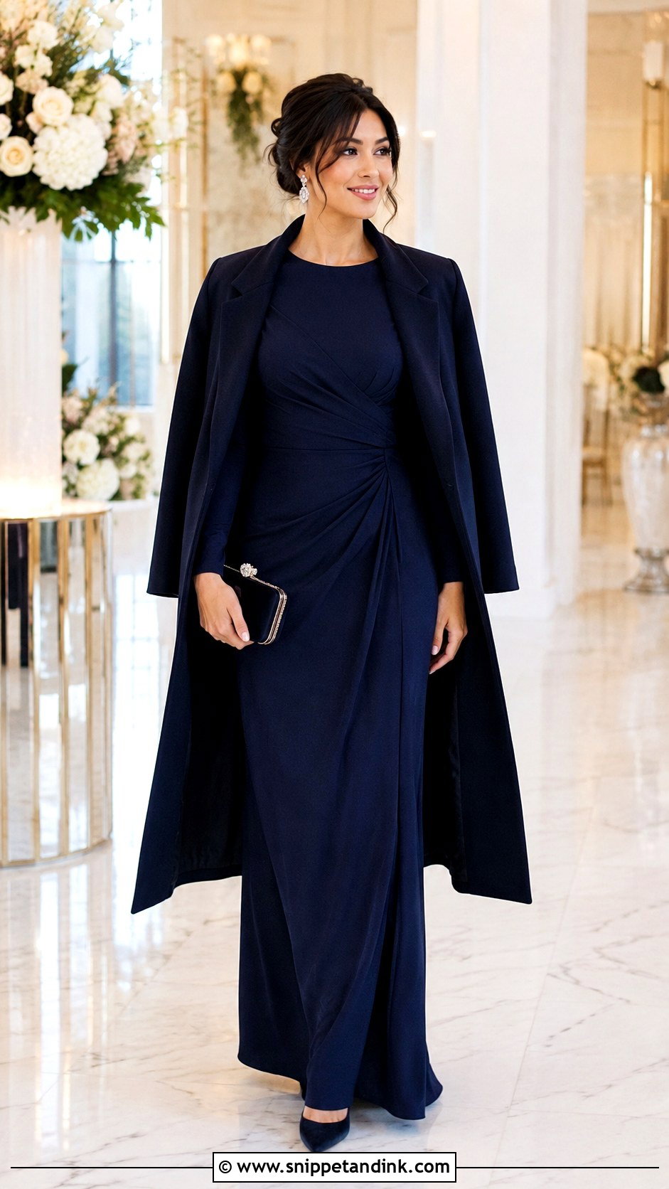 Winter Wedding Long Sleeve Gown Outfit - Snippet and Ink - 20 Outfit for Wedding Party Ideas