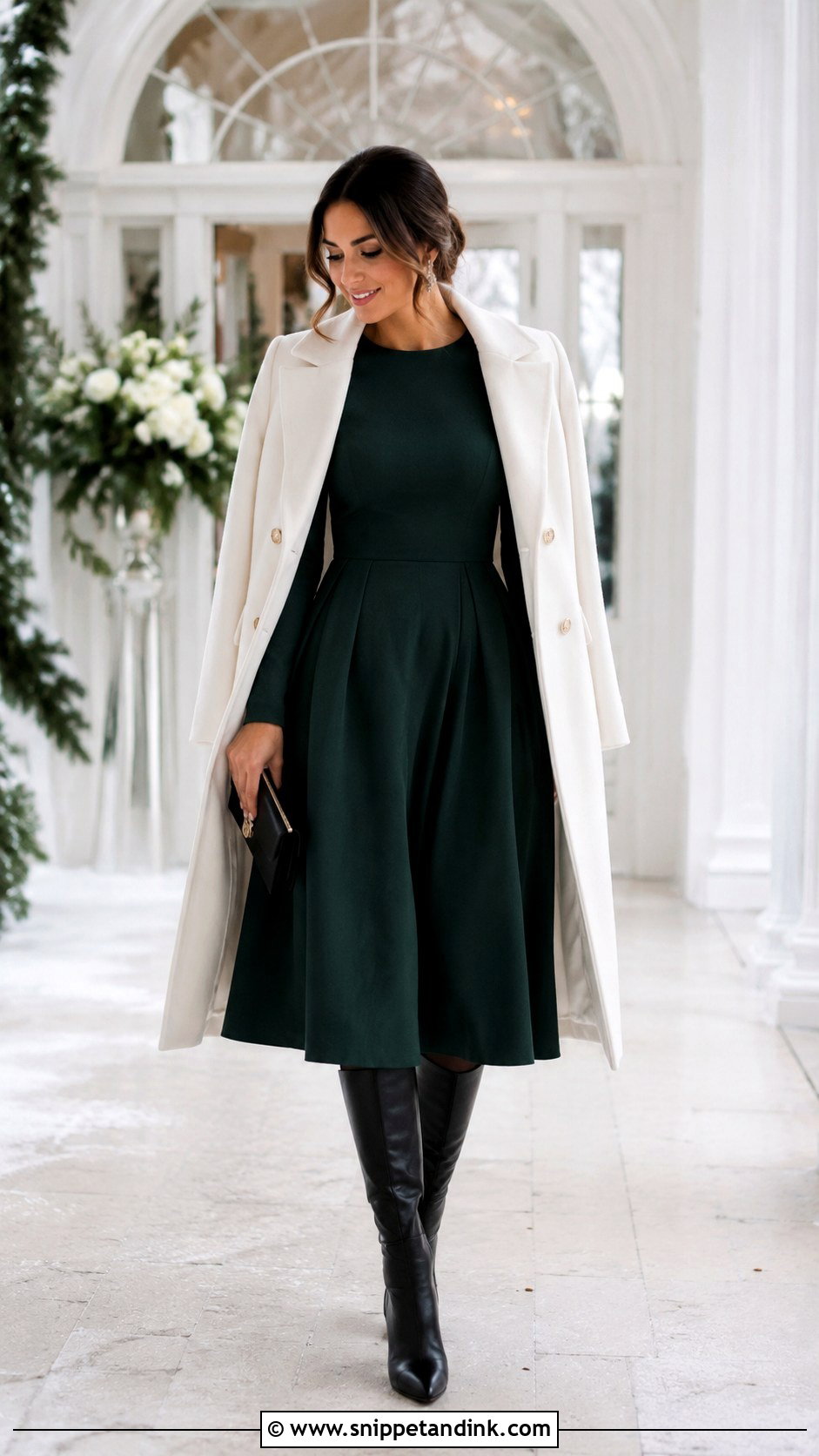 Winter Wedding Outfit With Boots - Snippet and Ink - 30 Winter Wedding Outfit Ideas