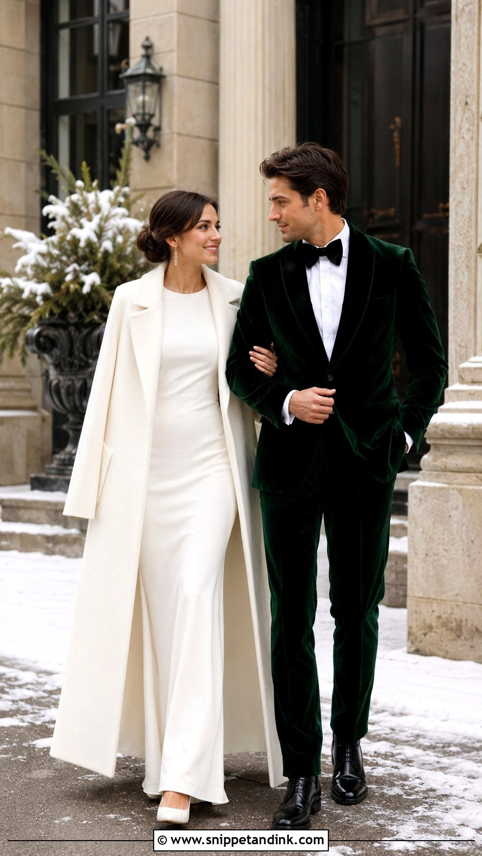 Winter Wedding Outfits - Snippet and Ink - 20 Couple Aesthetic Wedding Outfits