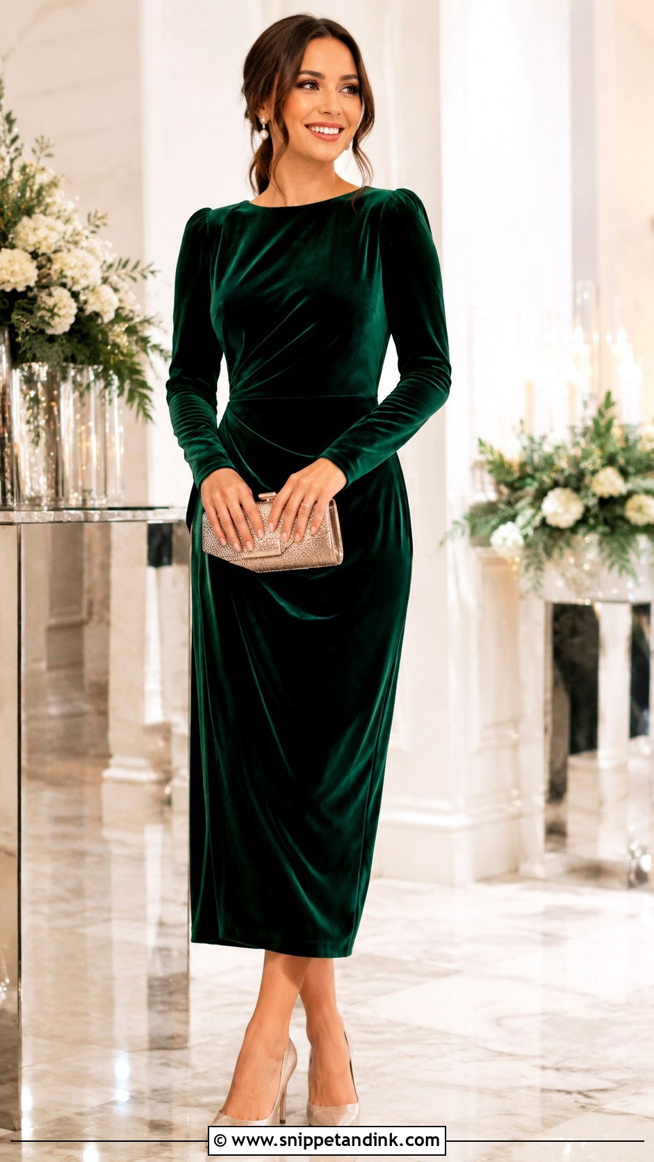 Winter Wedding Velvet Dress Outfit - Snippet and Ink - 25 Dress Ideas for Wedding