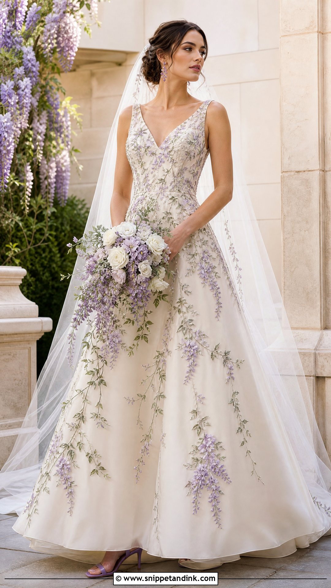 Wisteria Vine Wedding Dress - Snippet and Ink - 20 Wedding Dress with Vines Ideas