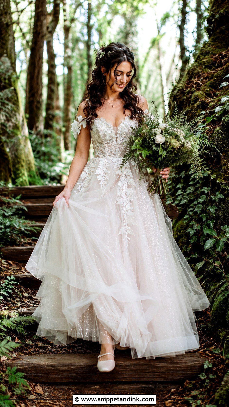 Woodland Fairy Ball Gown Wedding Dress - Snippet and Ink - 30 Woodland Fairy Wedding Dress Ideas