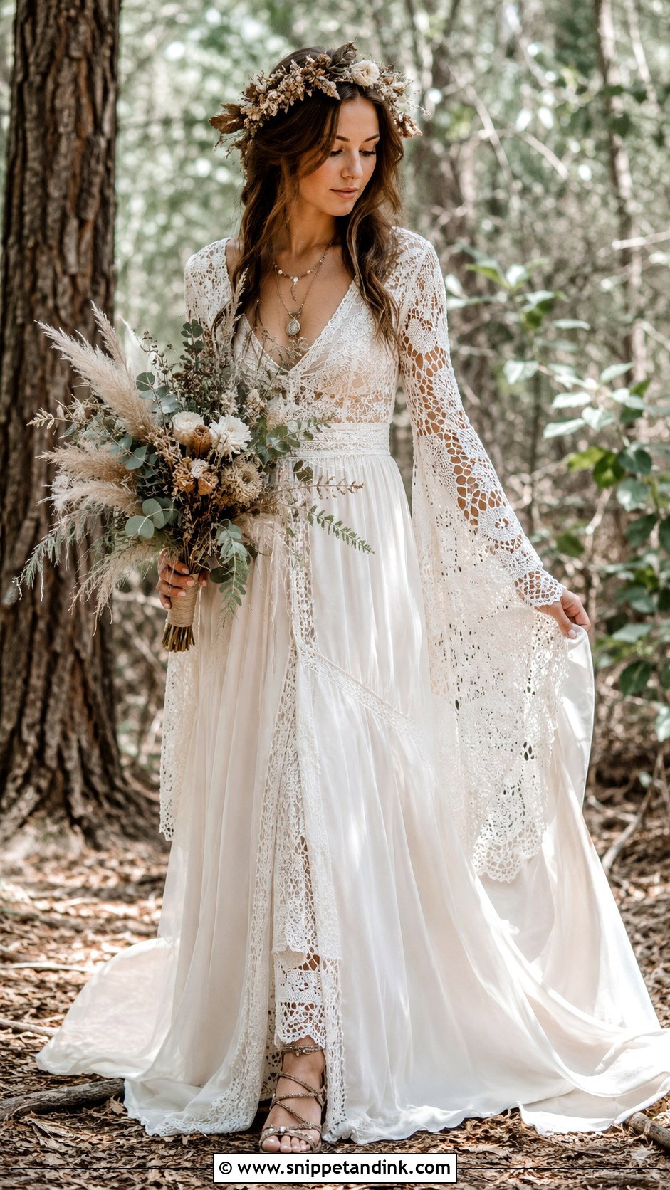 Woodland Fairy Boho Wedding Dress - Snippet and Ink - 30 Woodland Fairy Wedding Dress Ideas