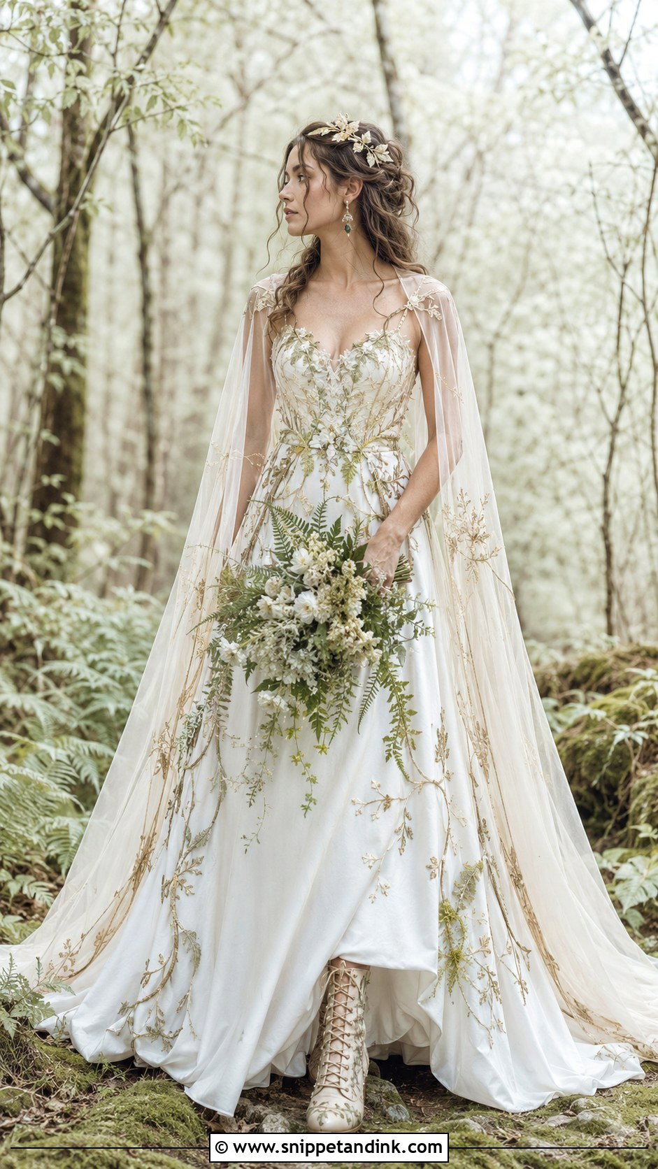 Woodland Fairy Bride Dress - Snippet and Ink - 20 Fairy Bride Dress Ideas