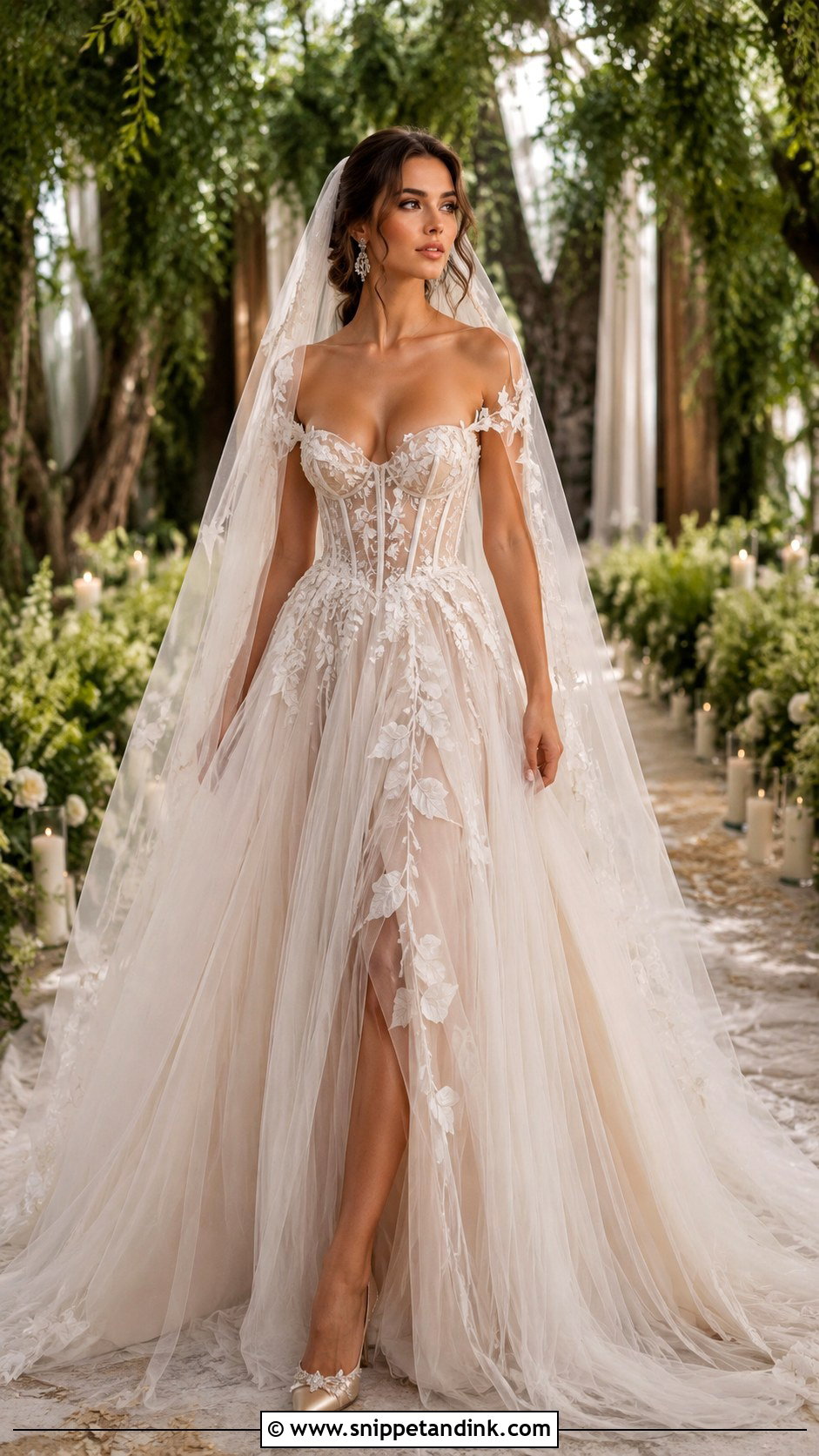 Woodland Fairy Corset Wedding Dress - Snippet and Ink - 30 Woodland Fairy Wedding Dress Ideas