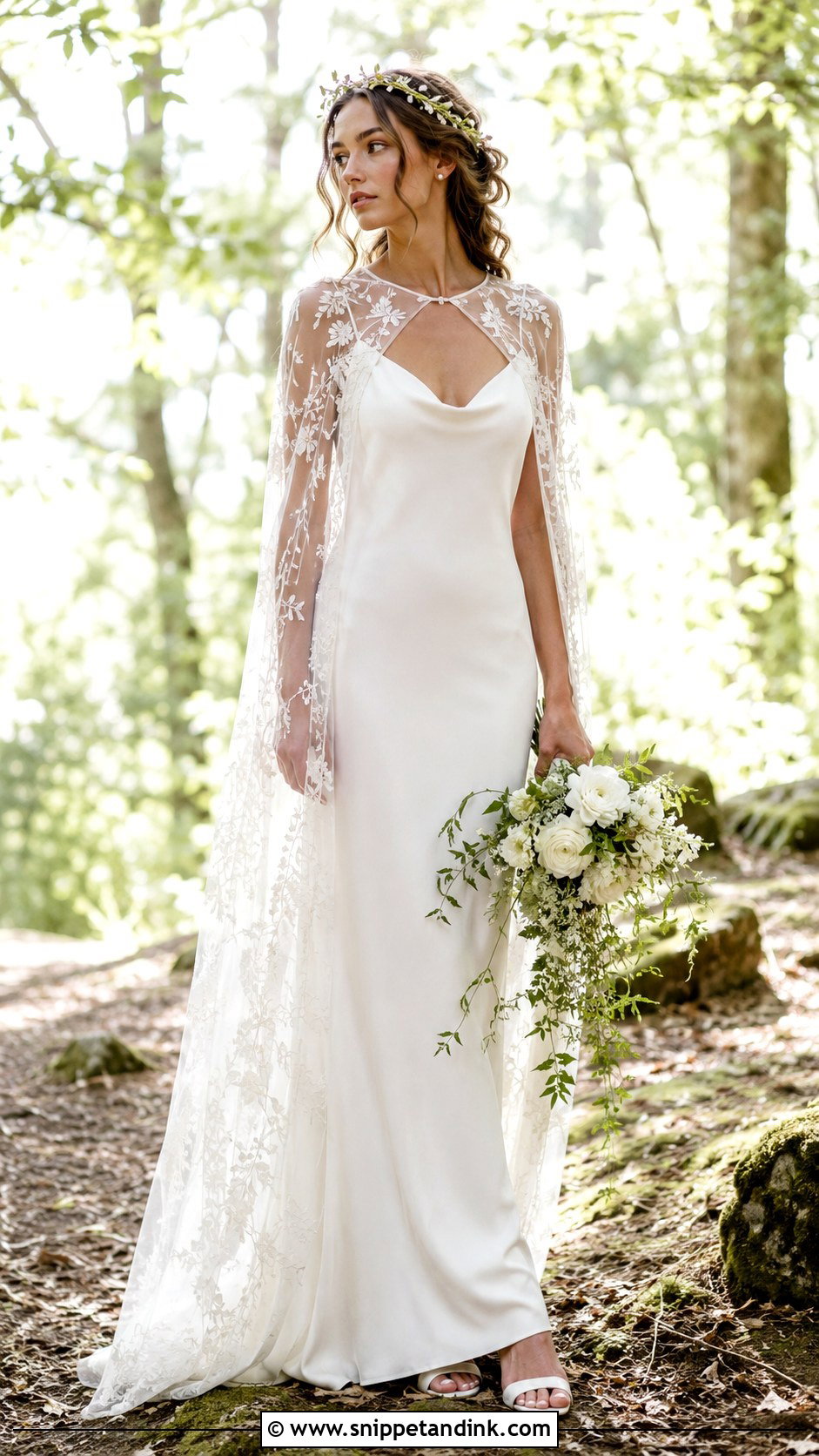 Woodland Fairy Minimal Wedding Dress - Snippet and Ink - 30 Woodland Fairy Wedding Dress Ideas