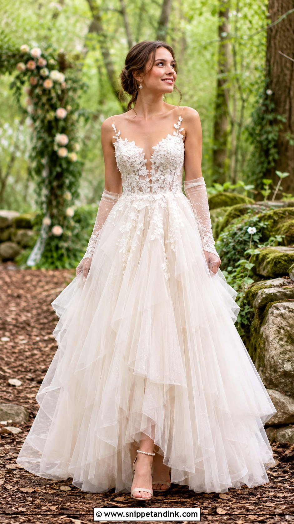 Woodland Fairy Tulle Wedding Dress - Snippet and Ink - 30 Woodland Fairy Wedding Dress Ideas