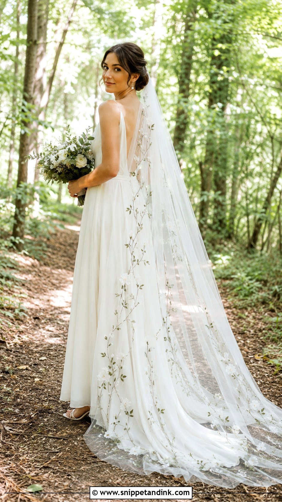 Woodland Fairy Veil Wedding Dress - Snippet and Ink - 30 Woodland Fairy Wedding Dress Ideas