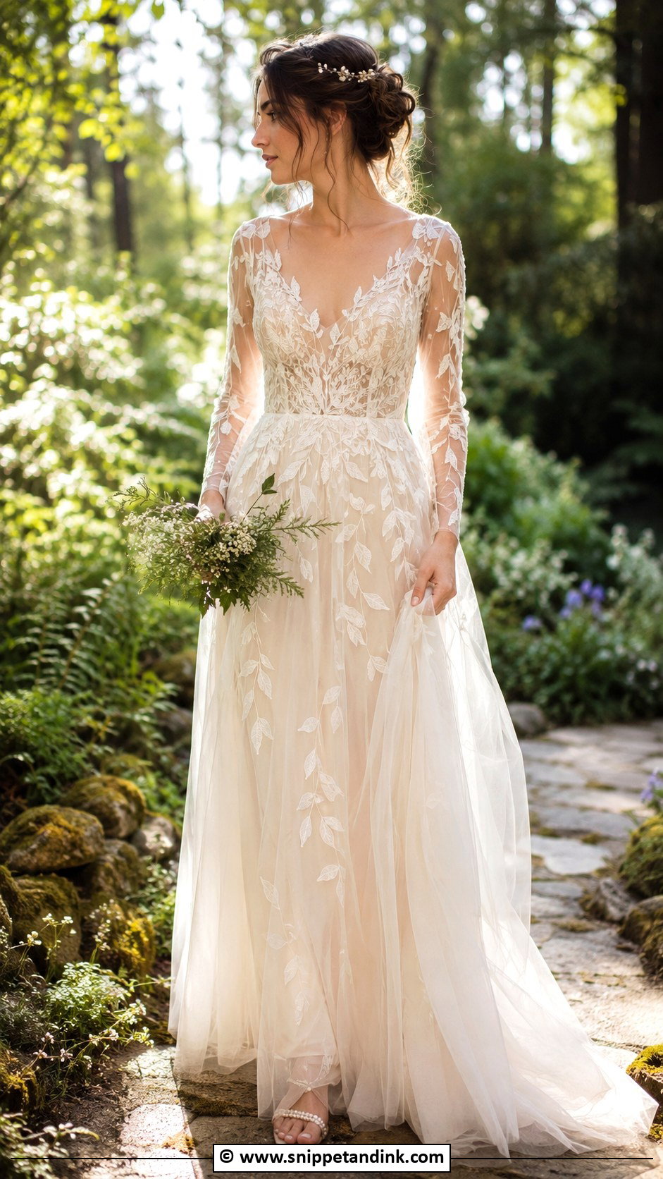 Woodland Fairy Wedding Dress - Snippet and Ink - 30 Fantasy Inspired Wedding Dress Ideas
