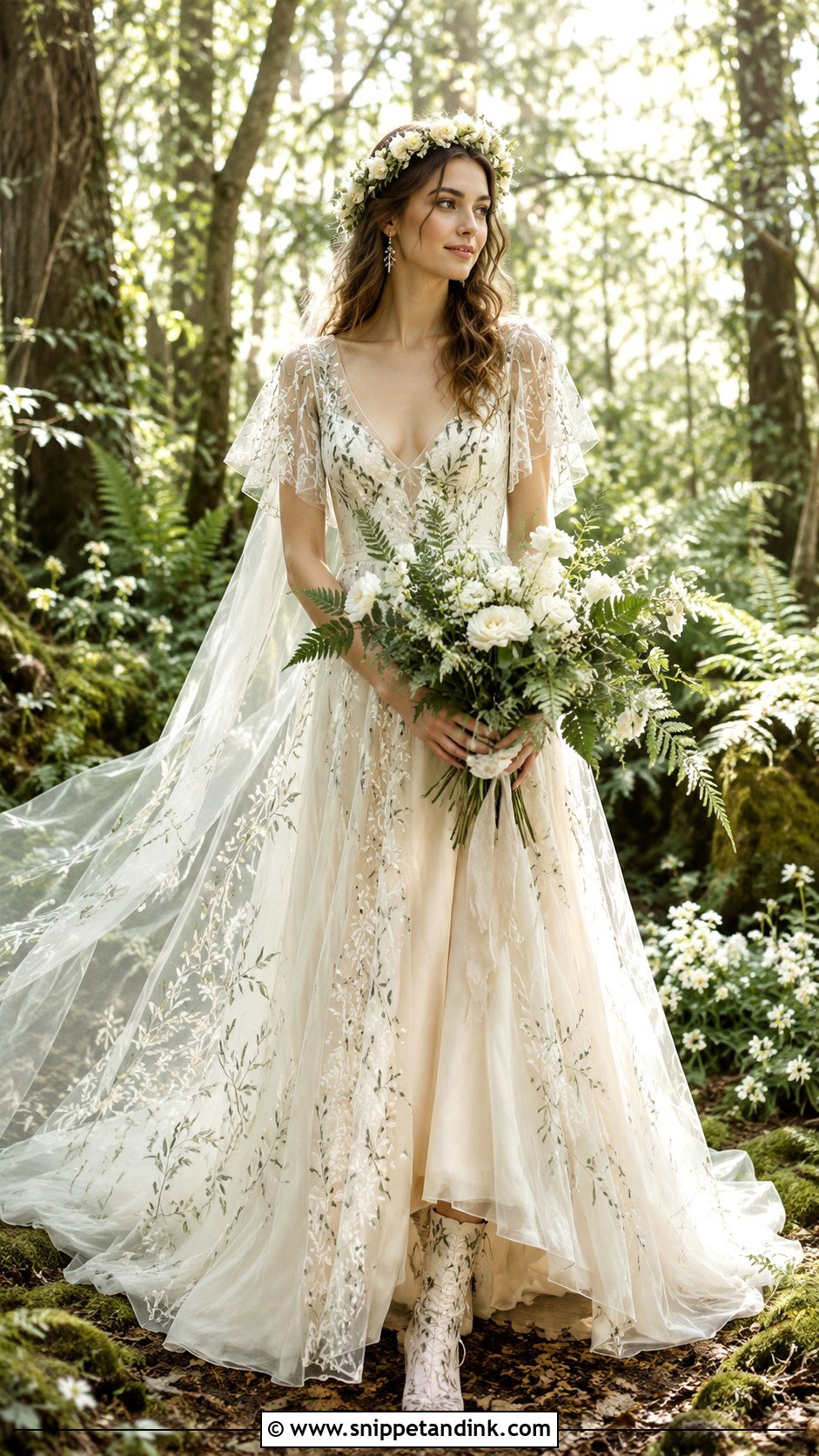 Woodland Fairy Wedding Gown - Snippet and Ink - 20 Fairy Tale Wedding Dress Fantasy Gowns