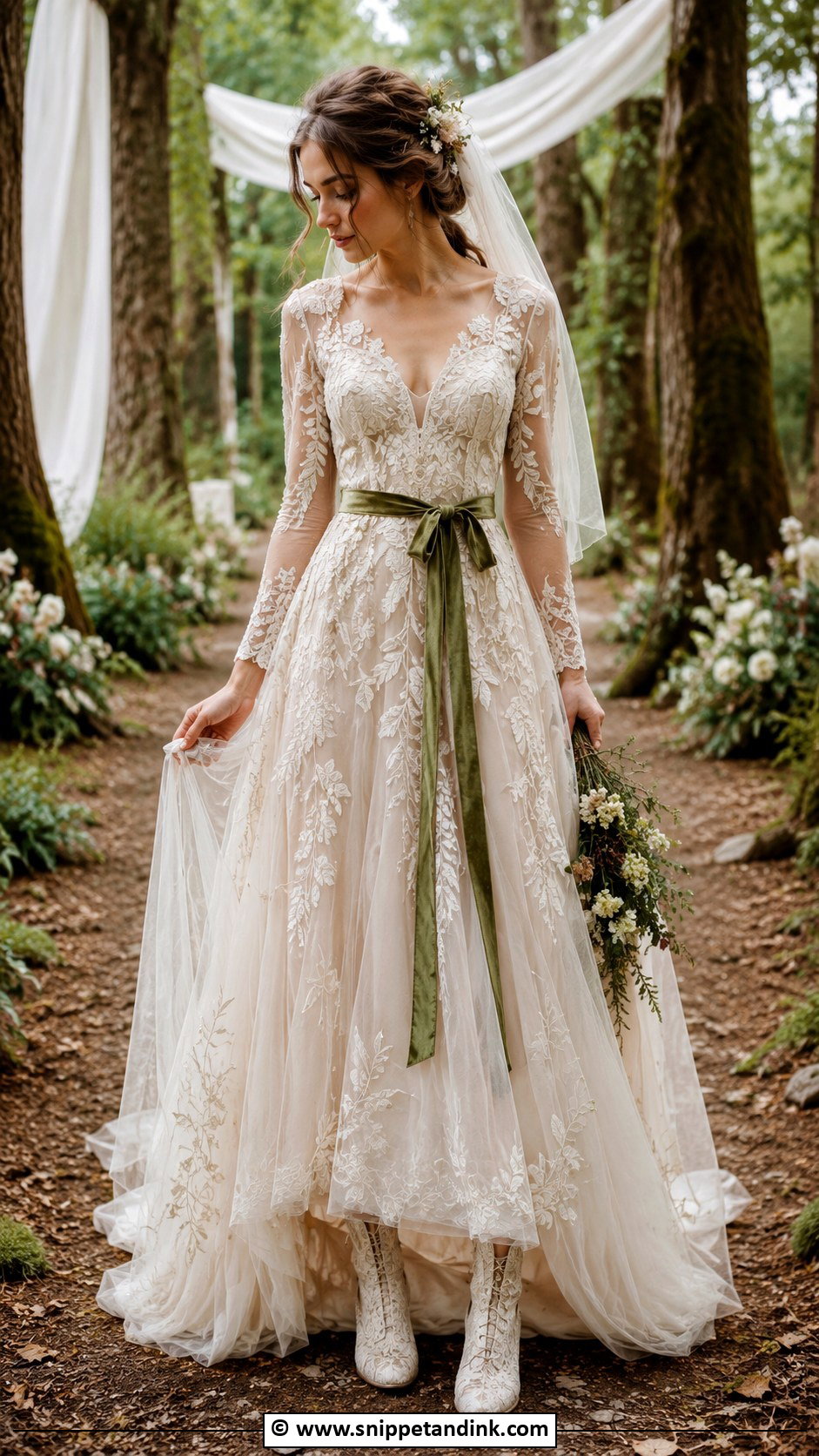 Woodland Fantasy Wedding Dress - Snippet and Ink - 30 Fantasy Wedding Dress Ideas