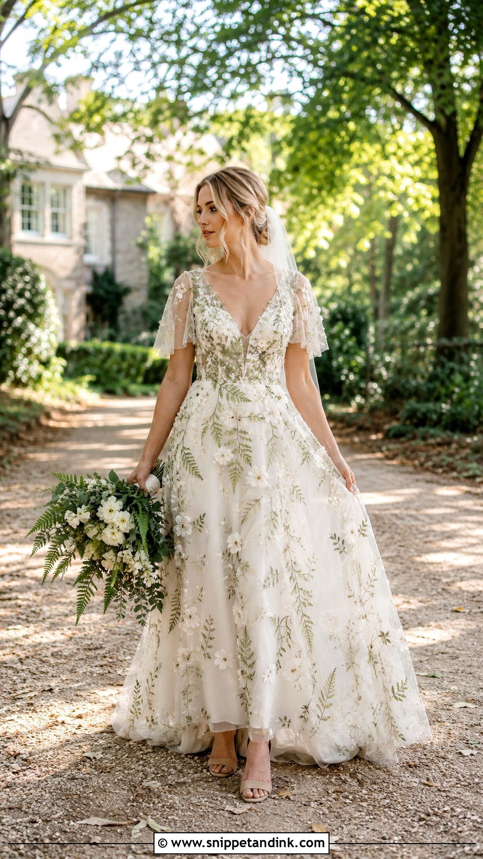 Woodland Floral Wedding Dress - Snippet and Ink - 20 Fairytail Wedding Dresses