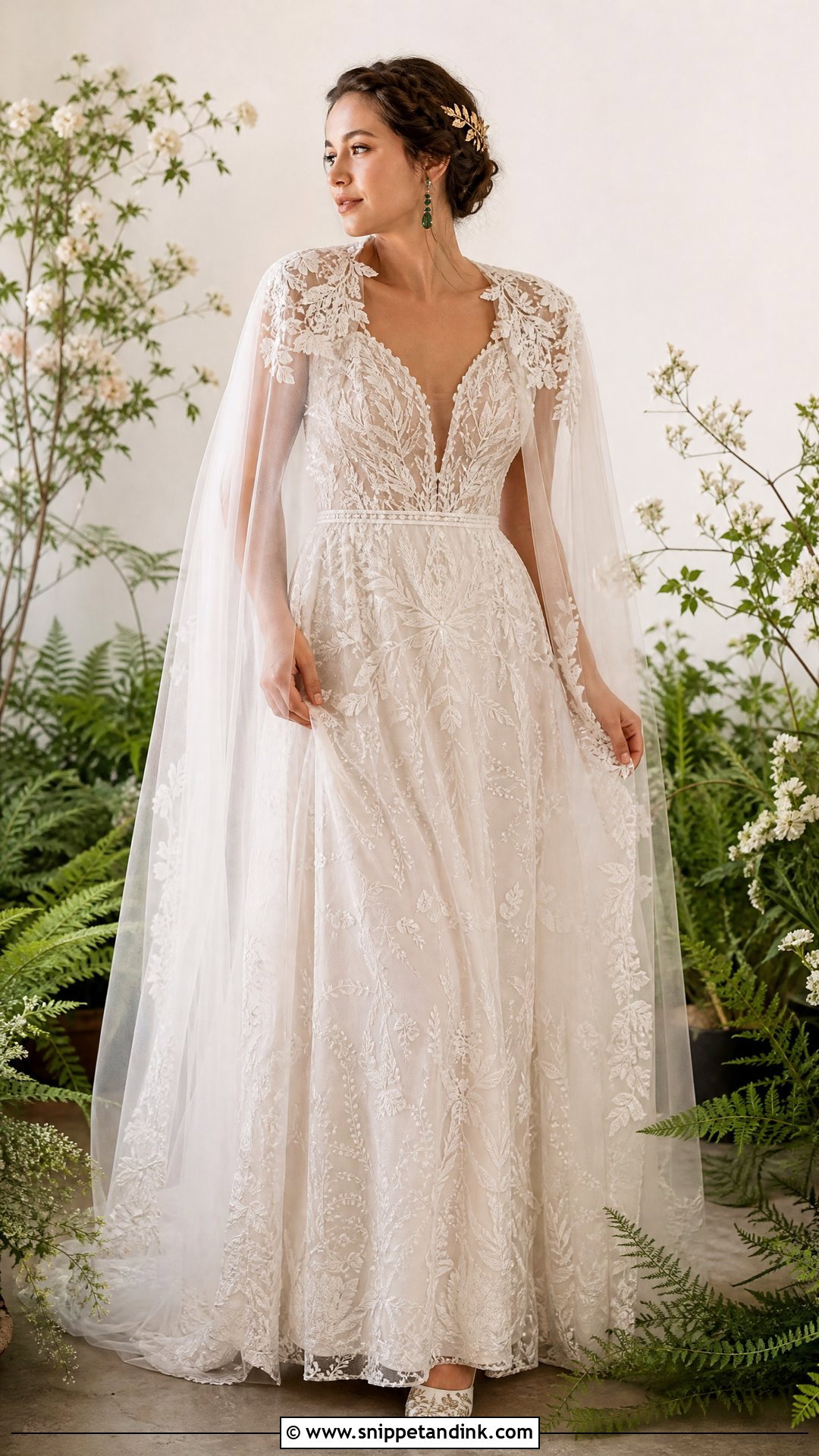 Woodland Lace Wedding Gown - Snippet and Ink - 20 Whimsical Wedding Gown Ideas