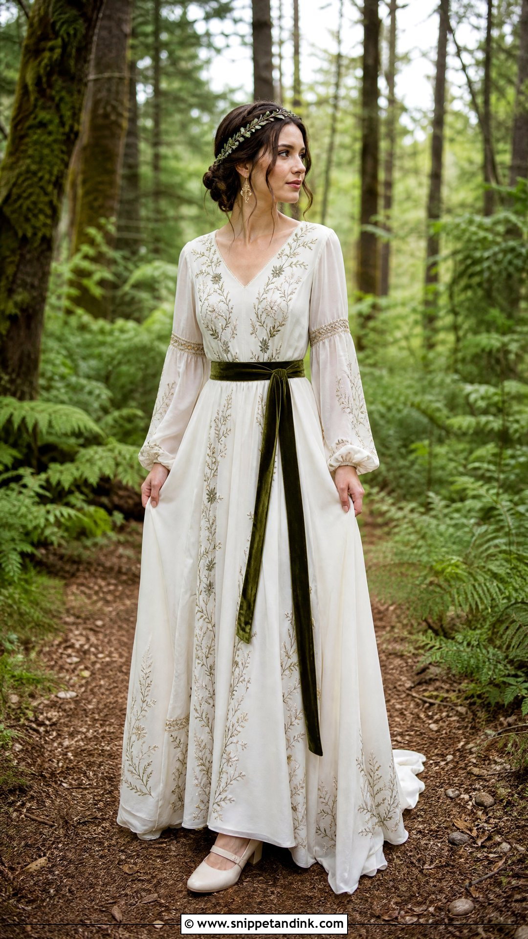 Woodland Medieval Fantasy Wedding Dress - Snippet and Ink - 25 Medieval Fantasy Wedding Dress Ideas