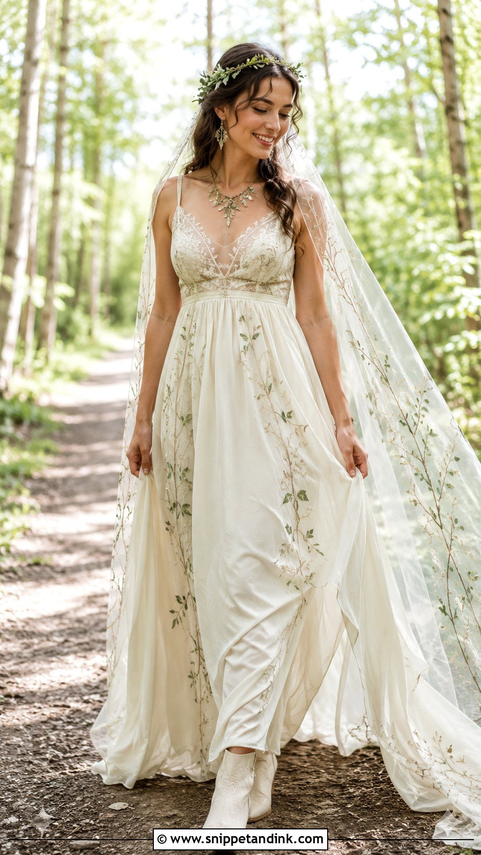 Woodland Nymph Wedding Dress - Snippet and Ink - 20 Mythical Wedding Dress Ideas