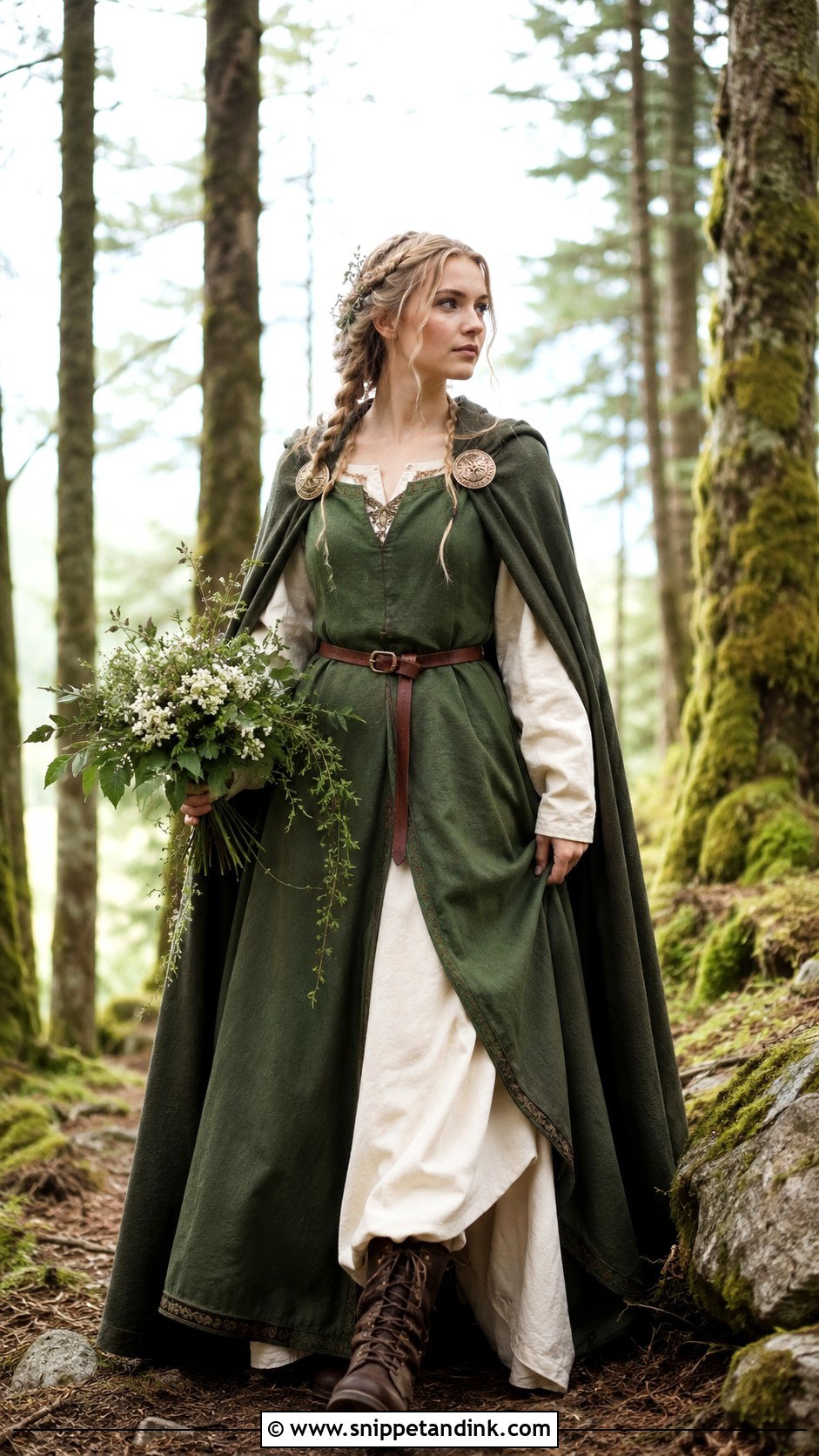 Woodland Viking Wedding Dress - Snippet and Ink - 30 Viking Wedding Dress Ideas