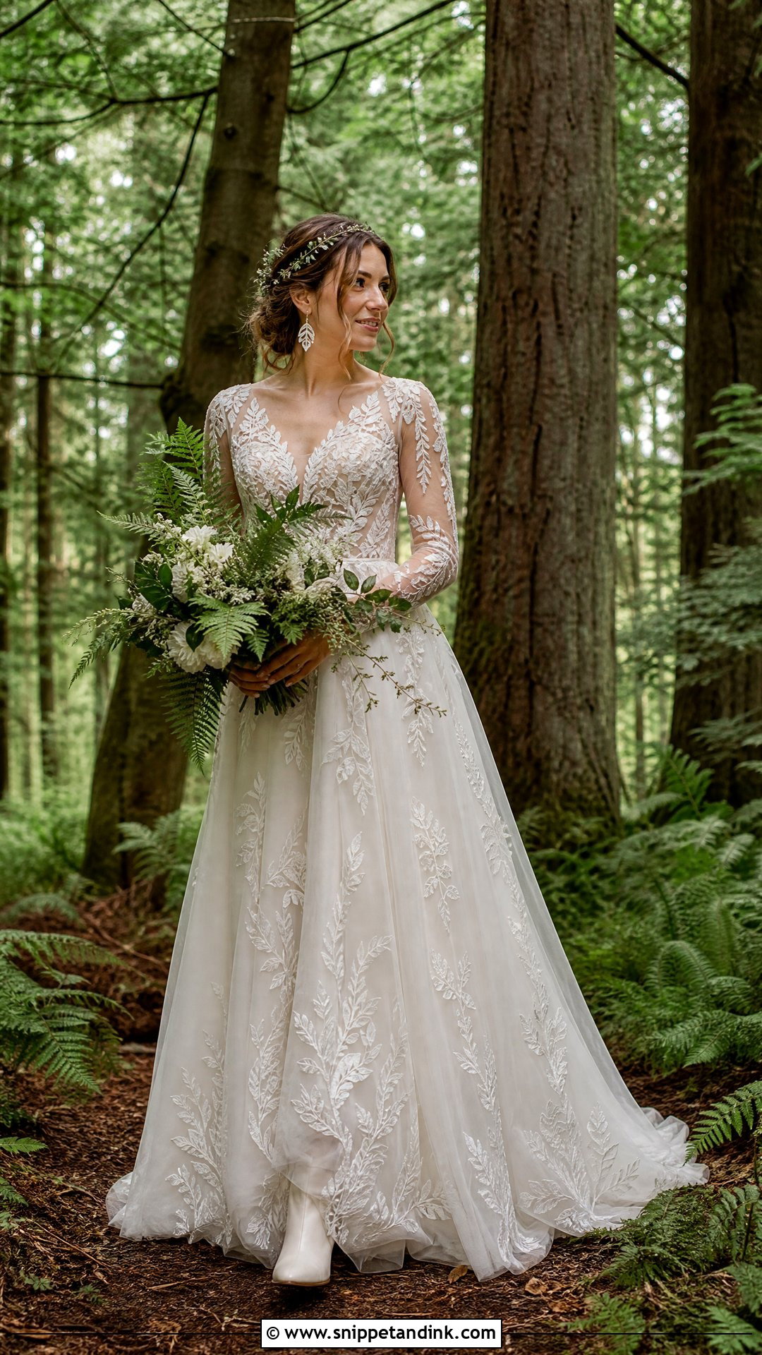 Woodland Wedding Dress - Snippet and Ink - 20 Wedding Dress Theme Ideas