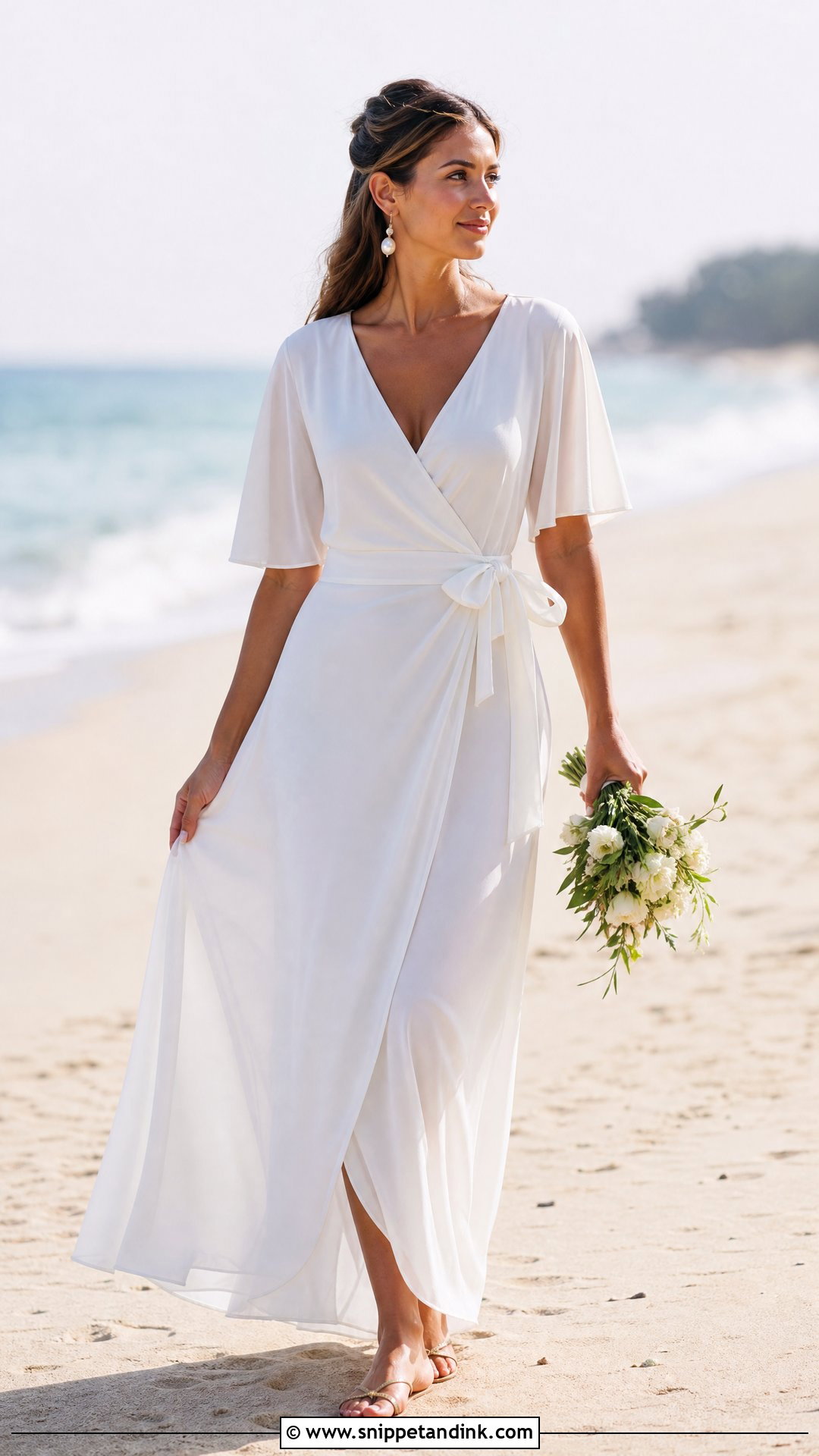 Wrap Beach Wedding Dress - Snippet and Ink - 25 Simple Beach Wedding Dress Ideas