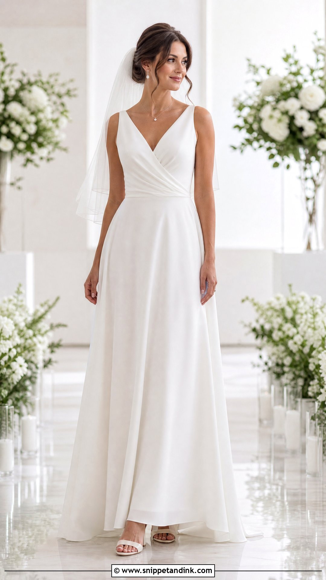 Wrap Bodice Wedding Dress - Snippet and Ink - 20 Wedding Dresses for Inverted Triangle