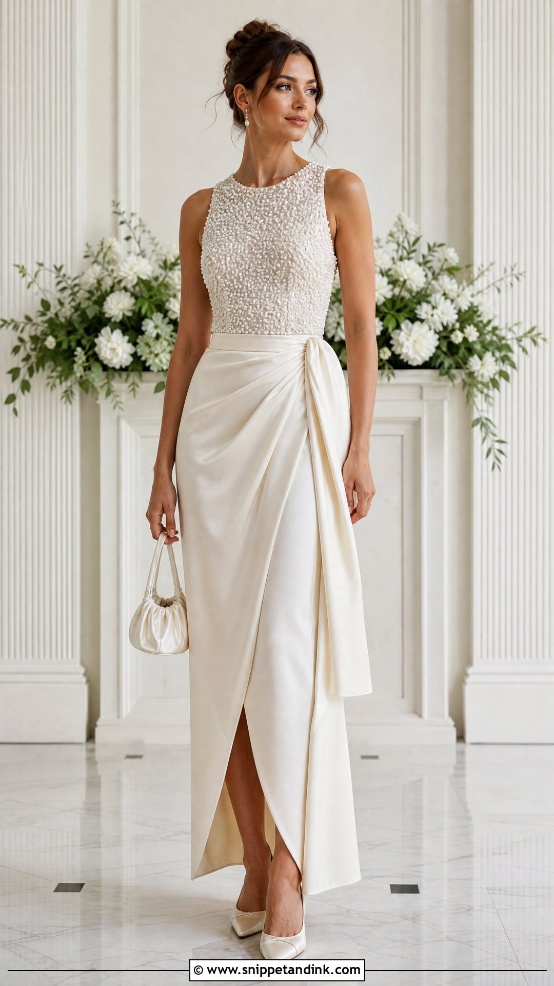 Wrap Bridal Skirt With Beaded Top - Snippet and Ink - 20 Bridal Skirt Ideas