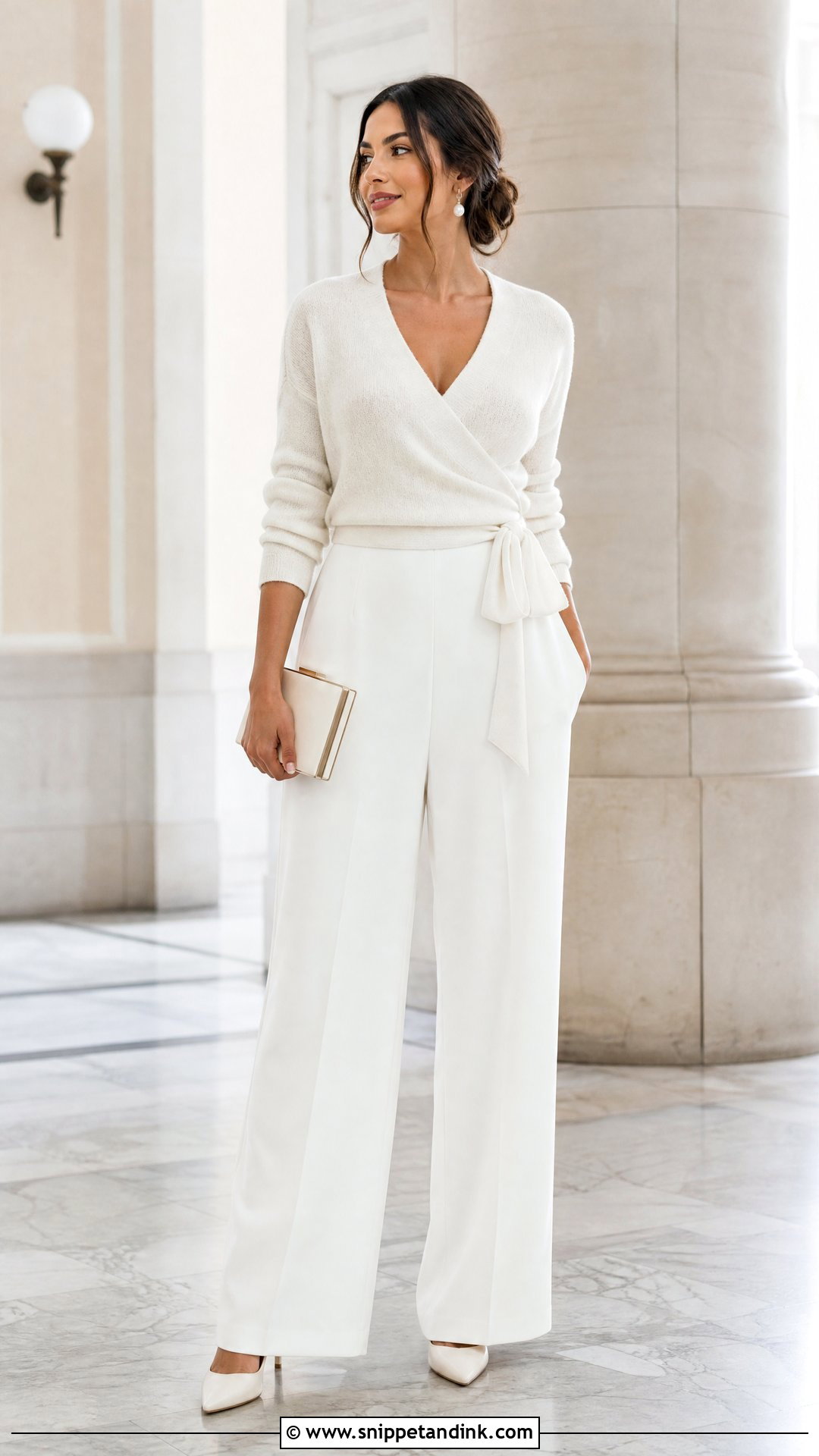 Wrap Cardigan With Bridal Jumpsuit - Snippet and Ink - 20 Wedding Cardigan Ideas