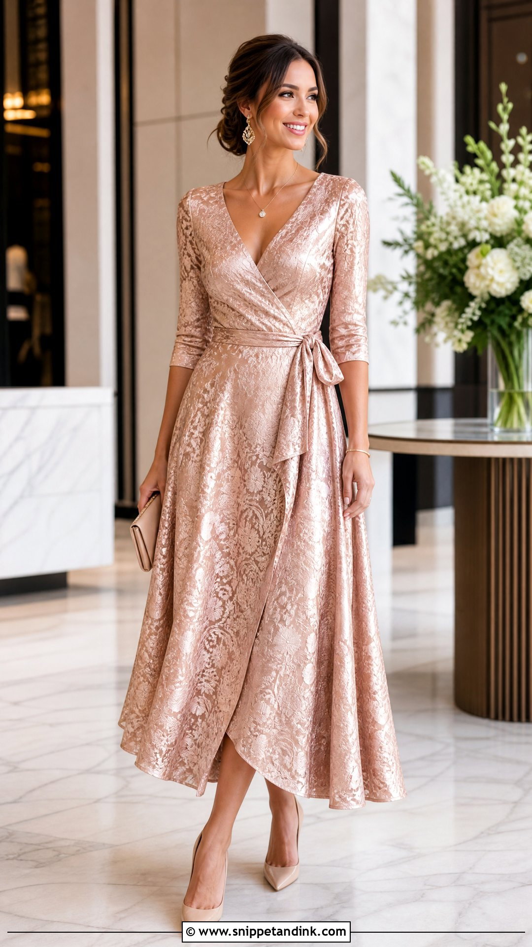 Wrap Damask Gown - Snippet and Ink - 20 Simple Damask Gown Style Ideas