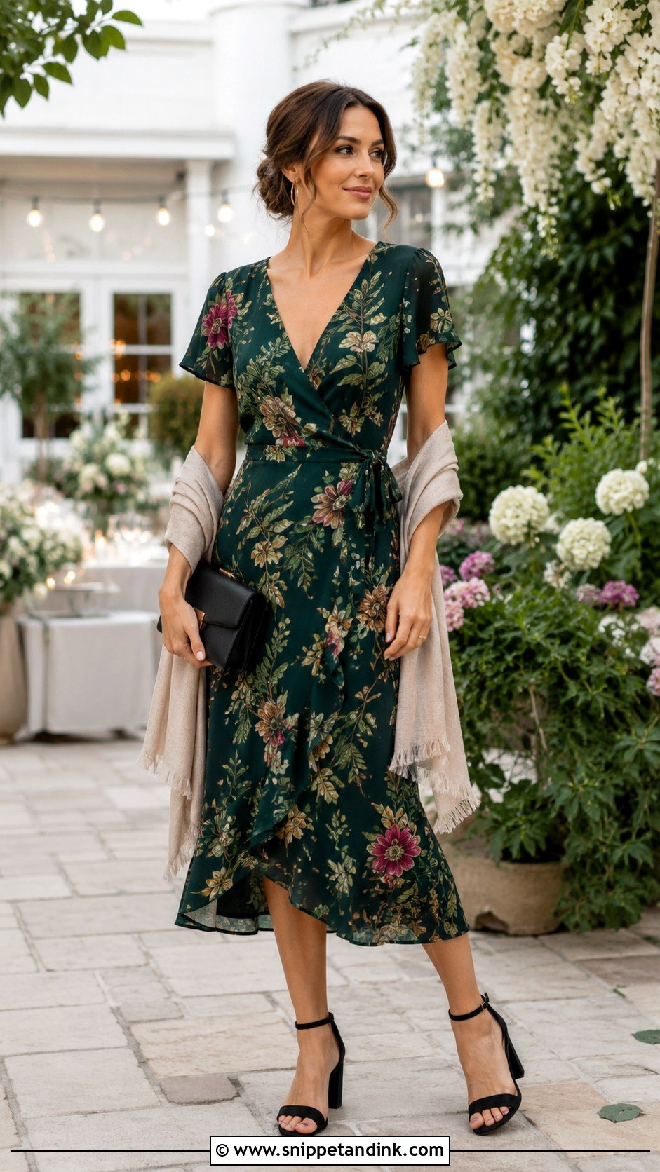 Wrap Dress Casual Wedding Outfit - Snippet and Ink - 20 Casual Wedding Party Attire Ideas