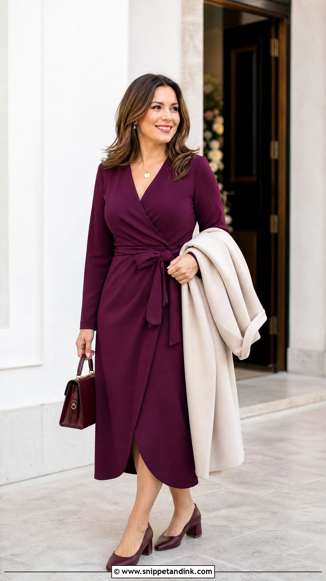 Wrap Dress Wedding Ceremony Outfit - Snippet and Ink - 20 Wedding Ceremony Outfit Ideas