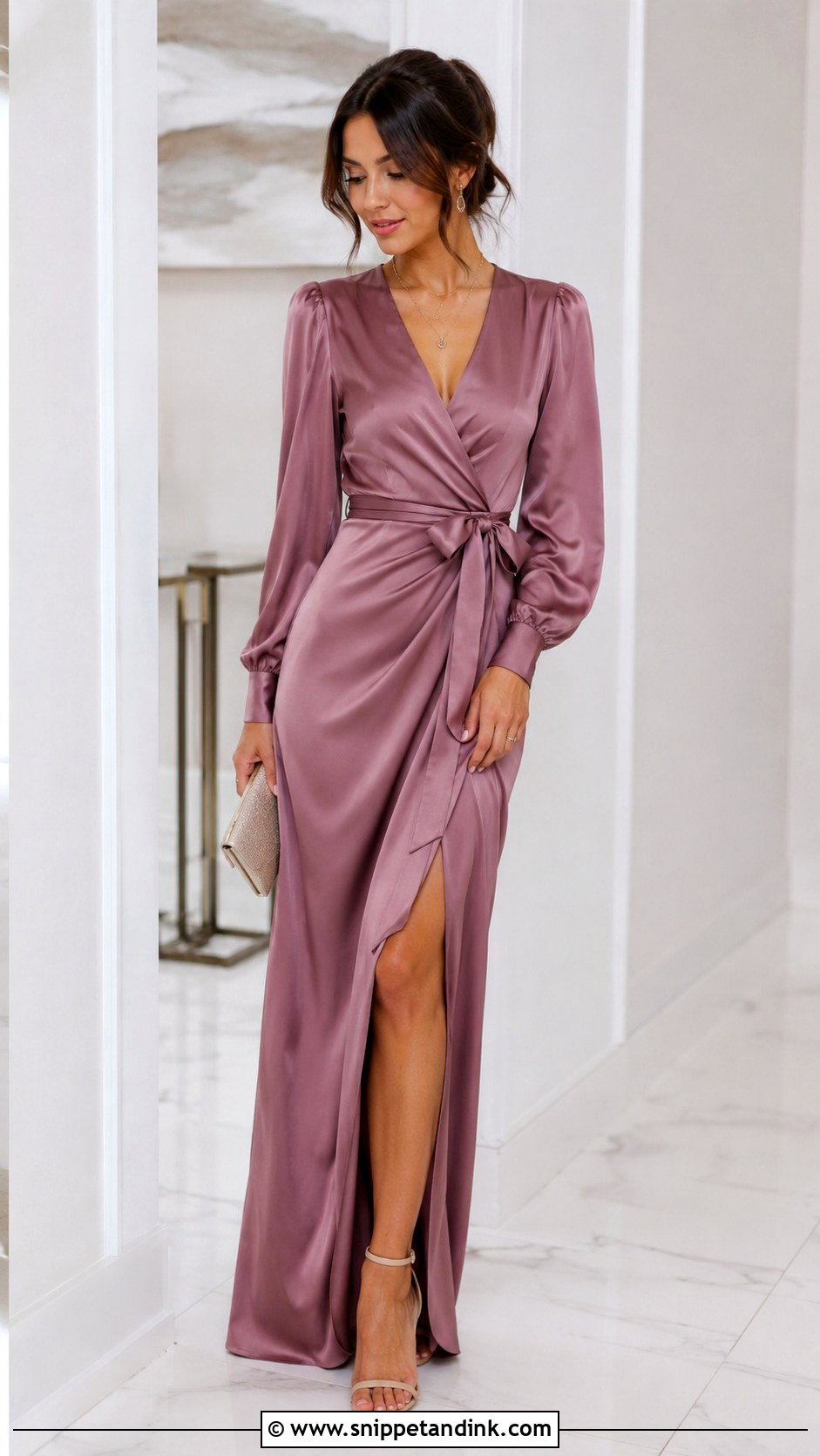 Wrap Gown Design - Snippet and Ink - 25 Stylish Gown Designs