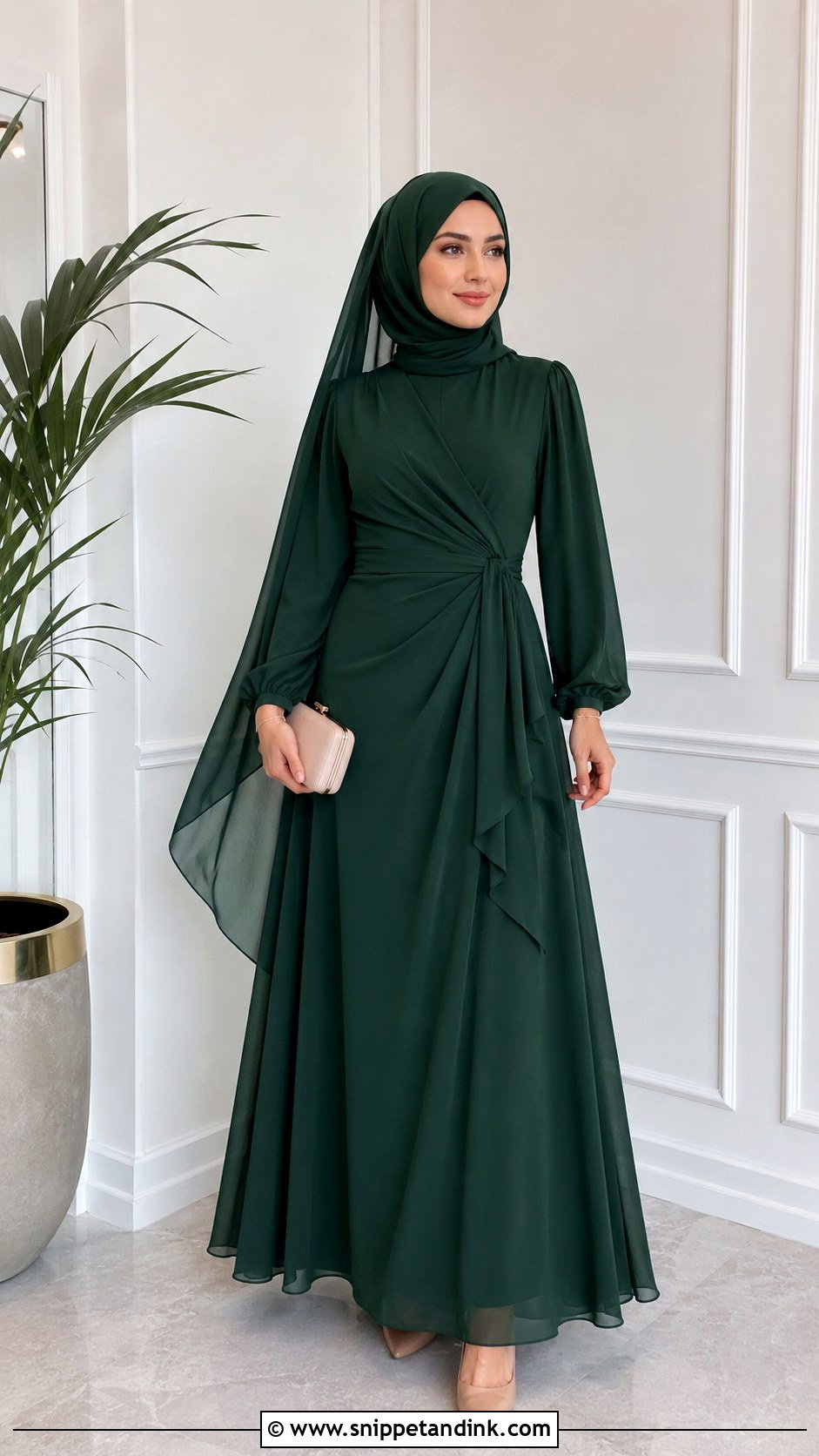 Wrap Gown With Hijab - Snippet and Ink - 25 Gown with Hijab Ideas