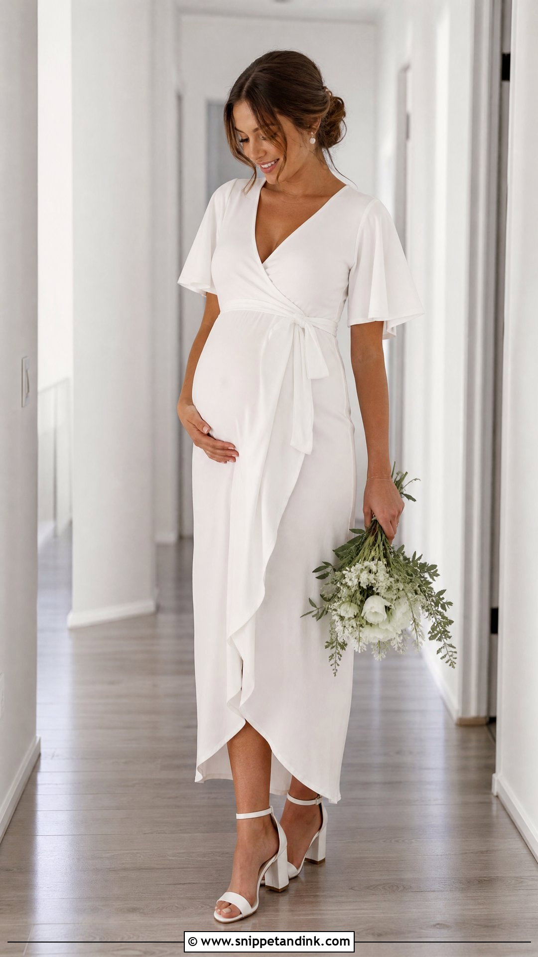 Wrap Maternity Wedding Dress - Snippet and Ink - 25 Wedding Dress for Pregnant Bride Ideas