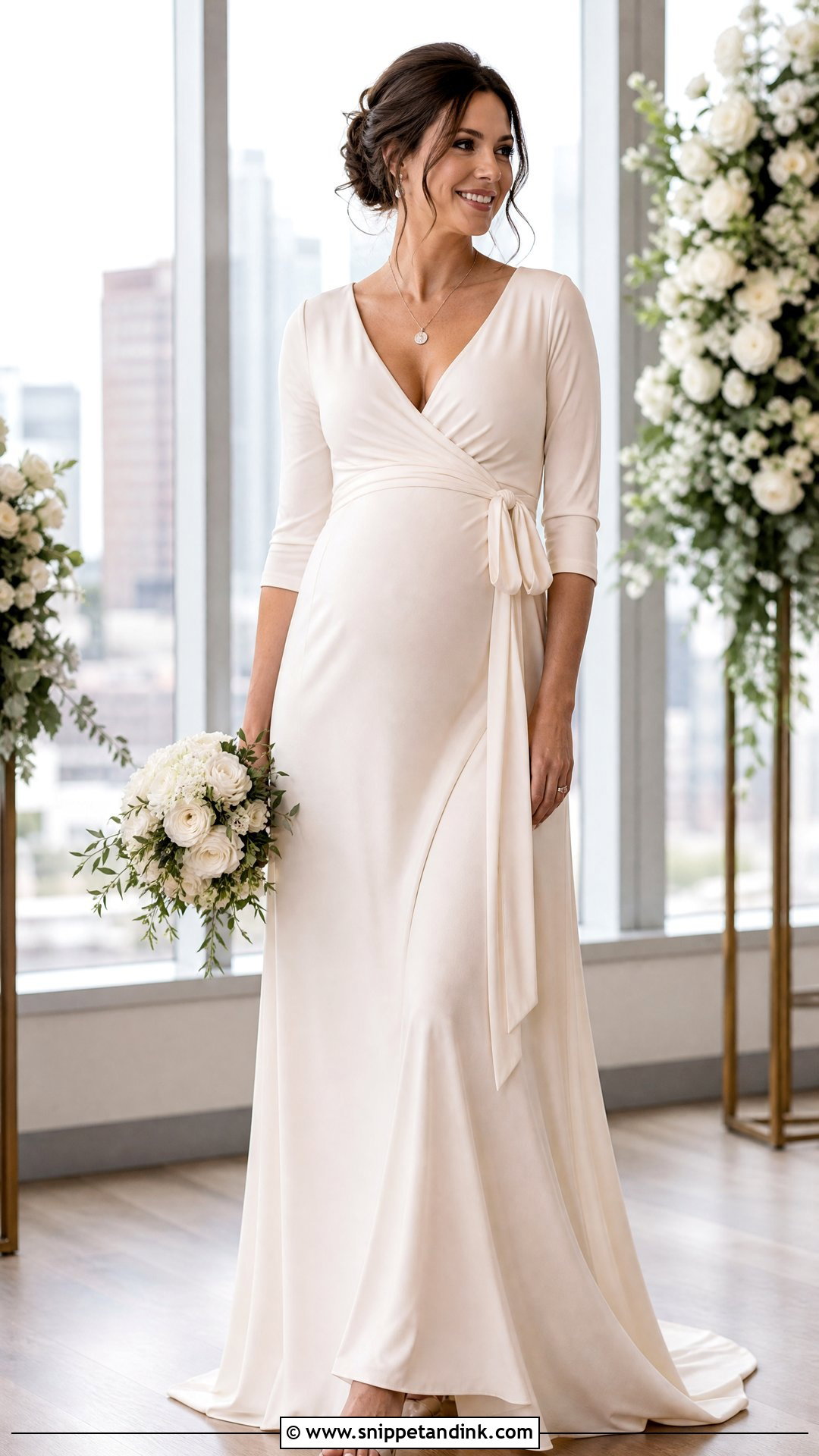 Wrap Maternity Wedding Gown - Snippet and Ink - 25 Maternity Wedding Gown Ideas