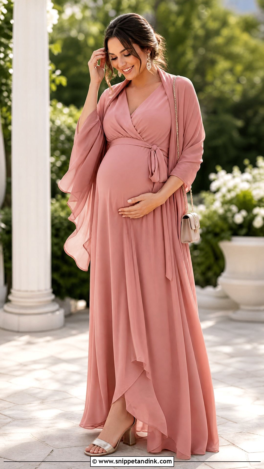 Wrap Maxi Dress Maternity Wedding Attire - Snippet and Ink - 25 Wedding Attire for Women Ideas