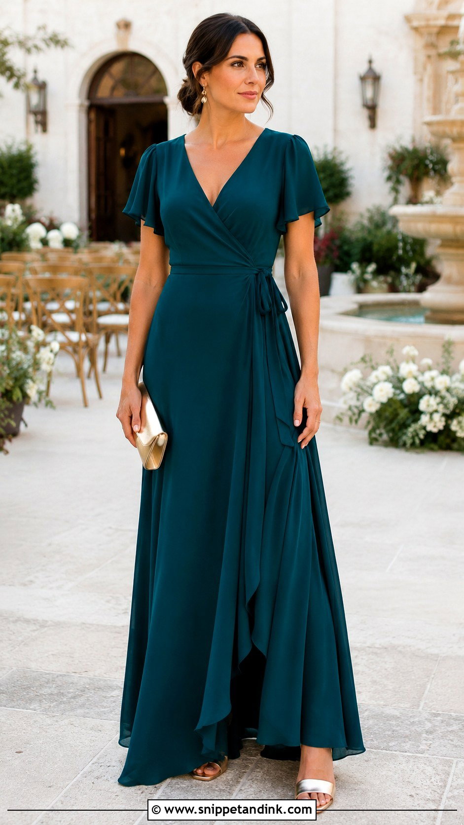 Wrap Maxi Sister of the Bride Dress - Snippet and Ink - 20 Dress Sister of the Bride Ideas
