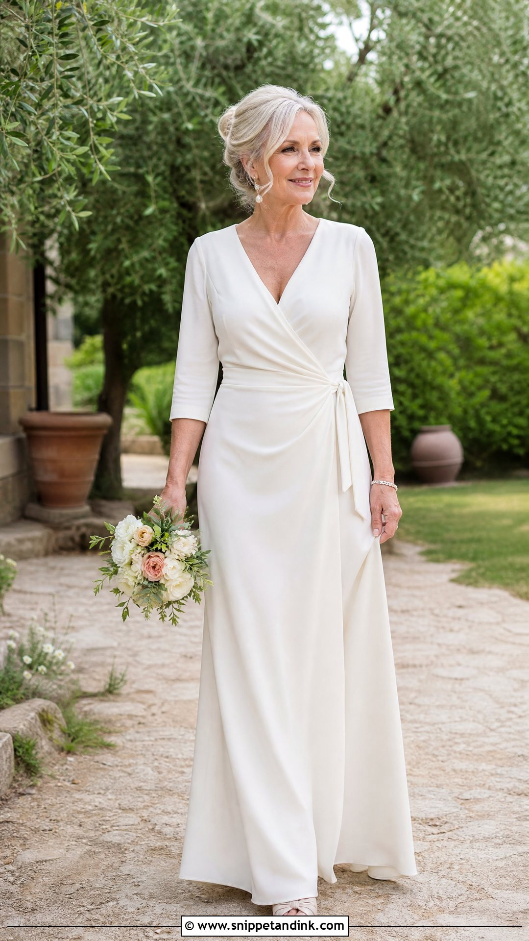 Wrap Wedding Dress - Snippet and Ink - 25 Over 50 Bride Wedding Dresses